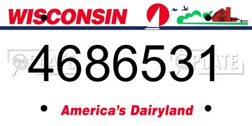 4686531 Wisconsin License Plate