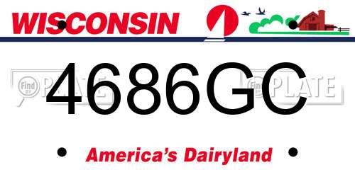 4686GC Wisconsin License Plate