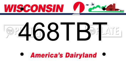 468TBT Wisconsin License Plate