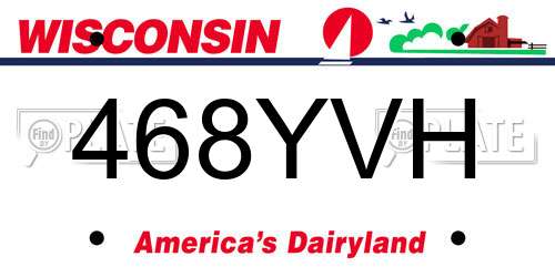 468YVH Wisconsin License Plate