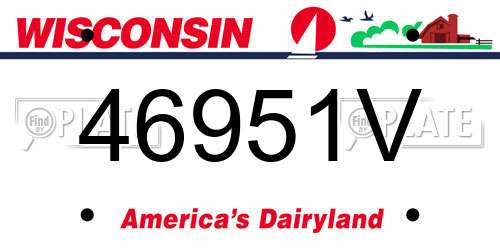 46951V Wisconsin License Plate