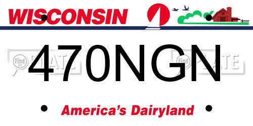470NGN Wisconsin License Plate