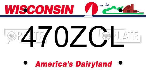 470ZCL Wisconsin License Plate