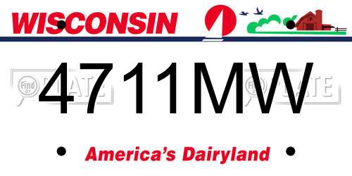 4711MW Wisconsin License Plate