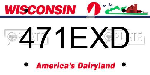 471EXD Wisconsin License Plate