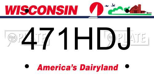 471HDJ Wisconsin License Plate