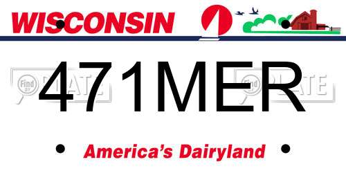 471MER Wisconsin License Plate