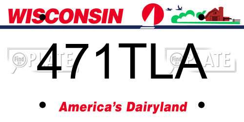 471TLA Wisconsin License Plate