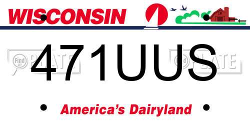 471UUS Wisconsin License Plate