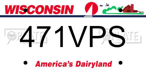 471VPS Wisconsin License Plate