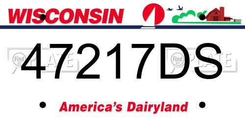 47217DS Wisconsin License Plate