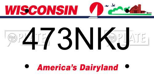 473NKJ Wisconsin License Plate
