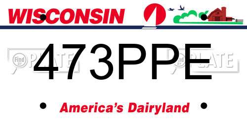 473PPE Wisconsin License Plate