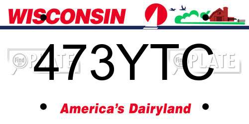 473YTC Wisconsin License Plate