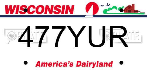 477YUR Wisconsin License Plate
