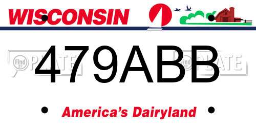 479ABB Wisconsin License Plate