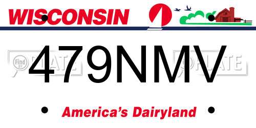 479NMV Wisconsin License Plate