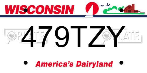 479TZY Wisconsin License Plate