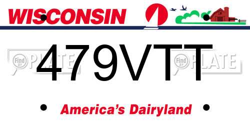 479VTT Wisconsin License Plate