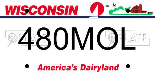 480MOL Wisconsin License Plate