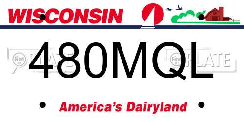 480MQL Wisconsin License Plate