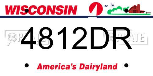 4812DR Wisconsin License Plate