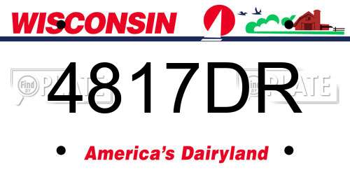 4817DR Wisconsin License Plate