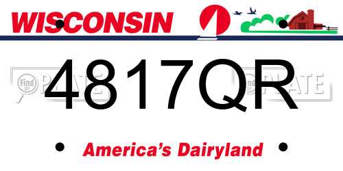 4817QR Wisconsin License Plate
