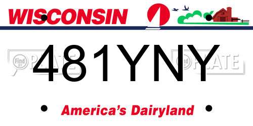 481YNY Wisconsin License Plate