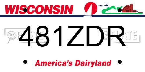 481ZDR Wisconsin License Plate
