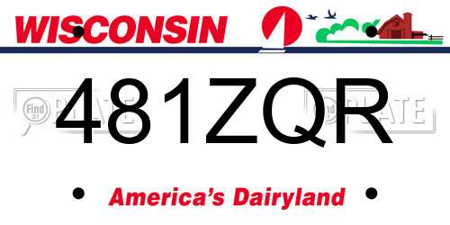 481ZQR Wisconsin License Plate