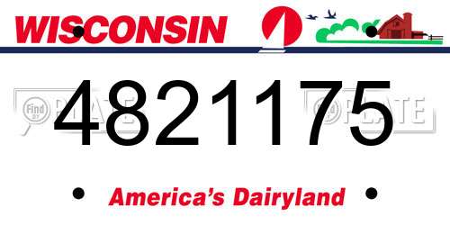 4821175 Wisconsin License Plate