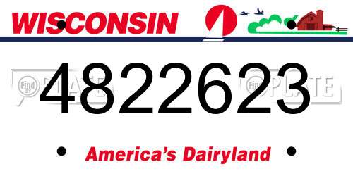 4822623 Wisconsin License Plate