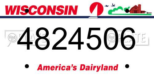 4824506 Wisconsin License Plate