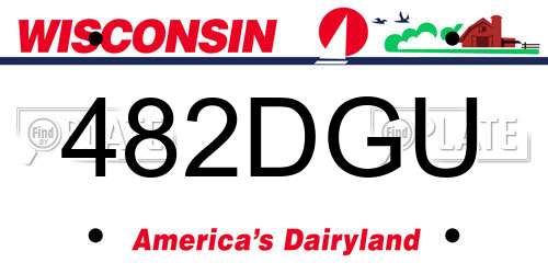 482DGU Wisconsin License Plate