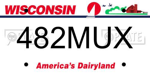 482MUX Wisconsin License Plate