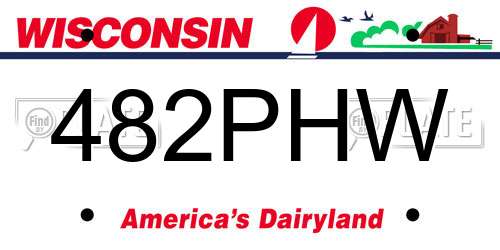 482PHW Wisconsin License Plate