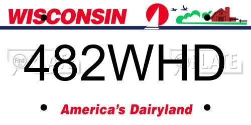 482WHD Wisconsin License Plate