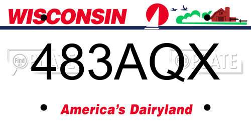 483AQX Wisconsin License Plate