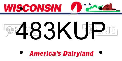 483KUP Wisconsin License Plate