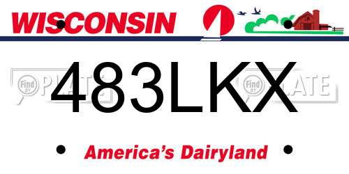 483LKX Wisconsin License Plate