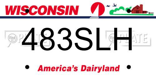 483SLH Wisconsin License Plate