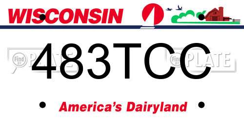 483TCC Wisconsin License Plate