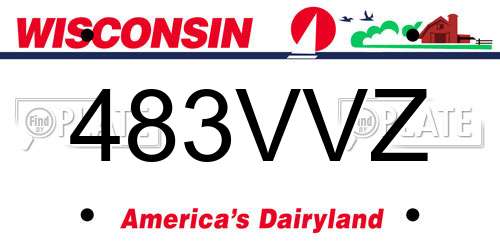 483VVZ Wisconsin License Plate
