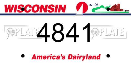 4841 Wisconsin License Plate
