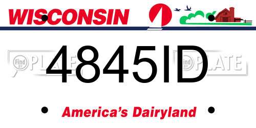 4845ID Wisconsin License Plate