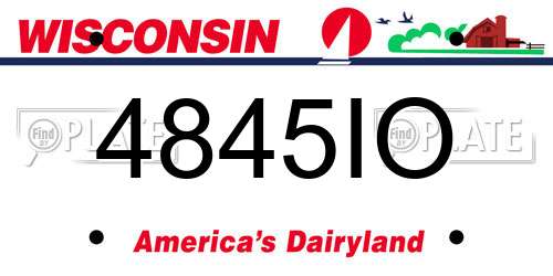 4845IO Wisconsin License Plate