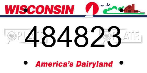 484823 Wisconsin License Plate