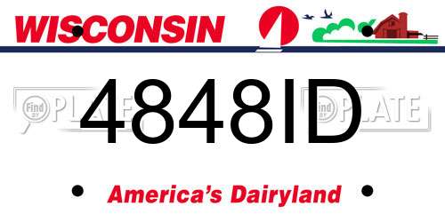 4848ID Wisconsin License Plate