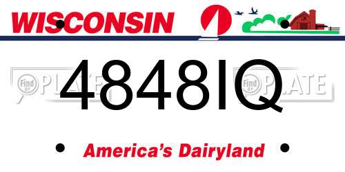 4848IQ Wisconsin License Plate